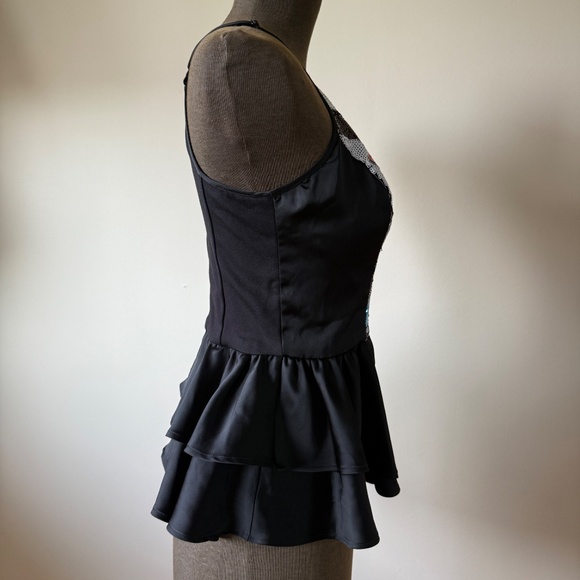 Party Ready Y2K Bebe Sequin Peplum Top - Picture 3 of 8
